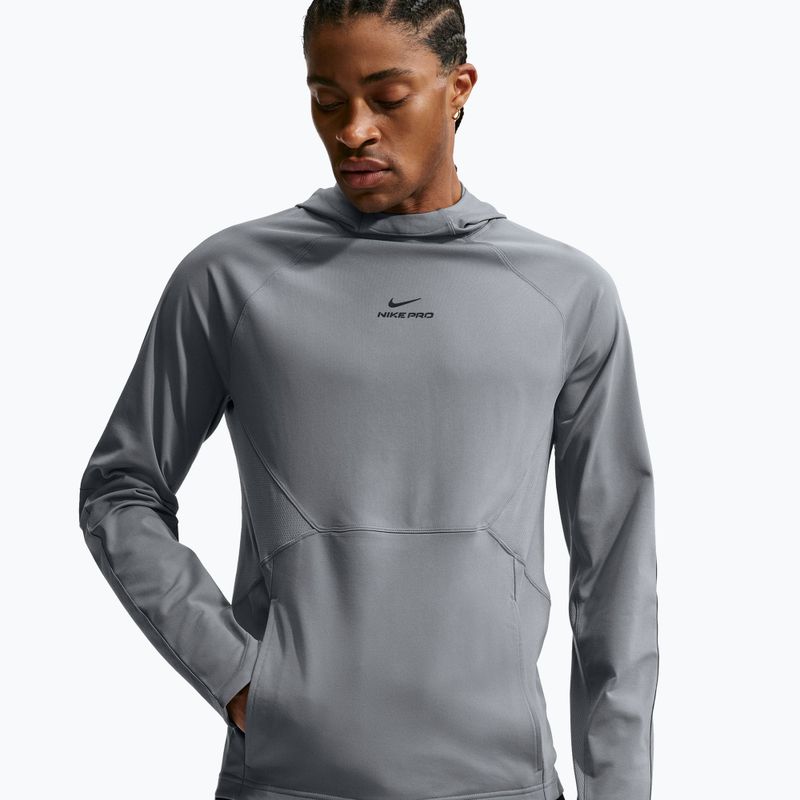 Кофта тренувальна чоловіча Nike Pro smoke grey/black 4