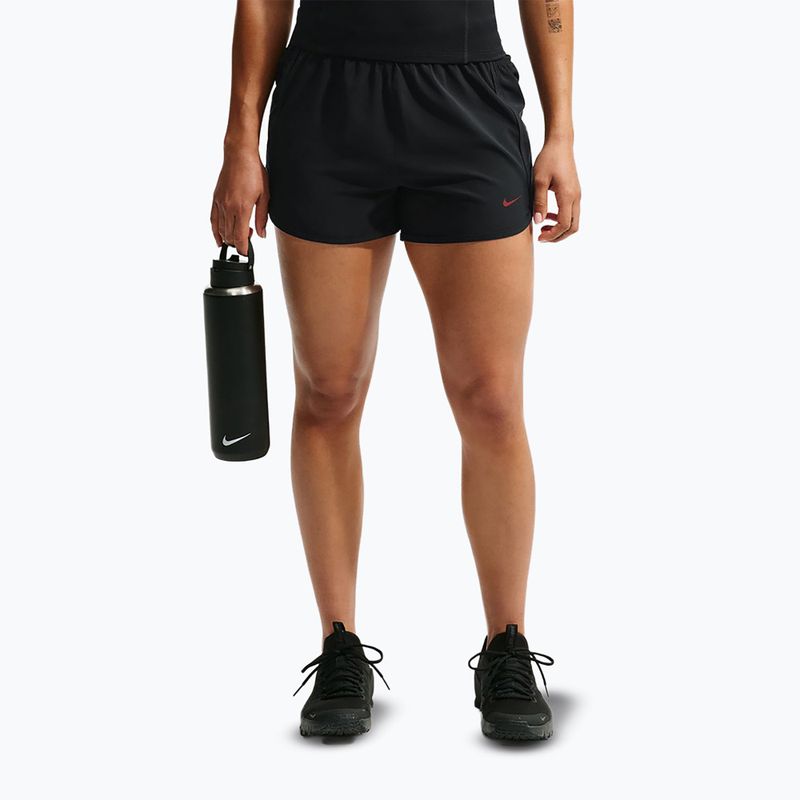 Шорти для тренувань жіночі Nike One black/black/university red
