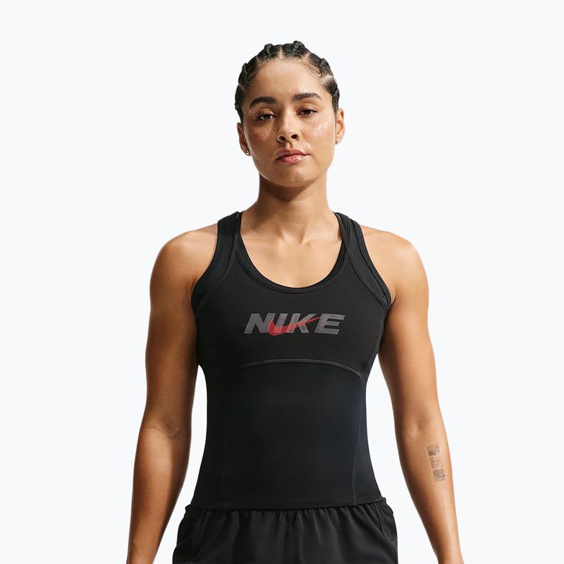 Футболка для тренувань жіноча Nike One black/black/university red/white