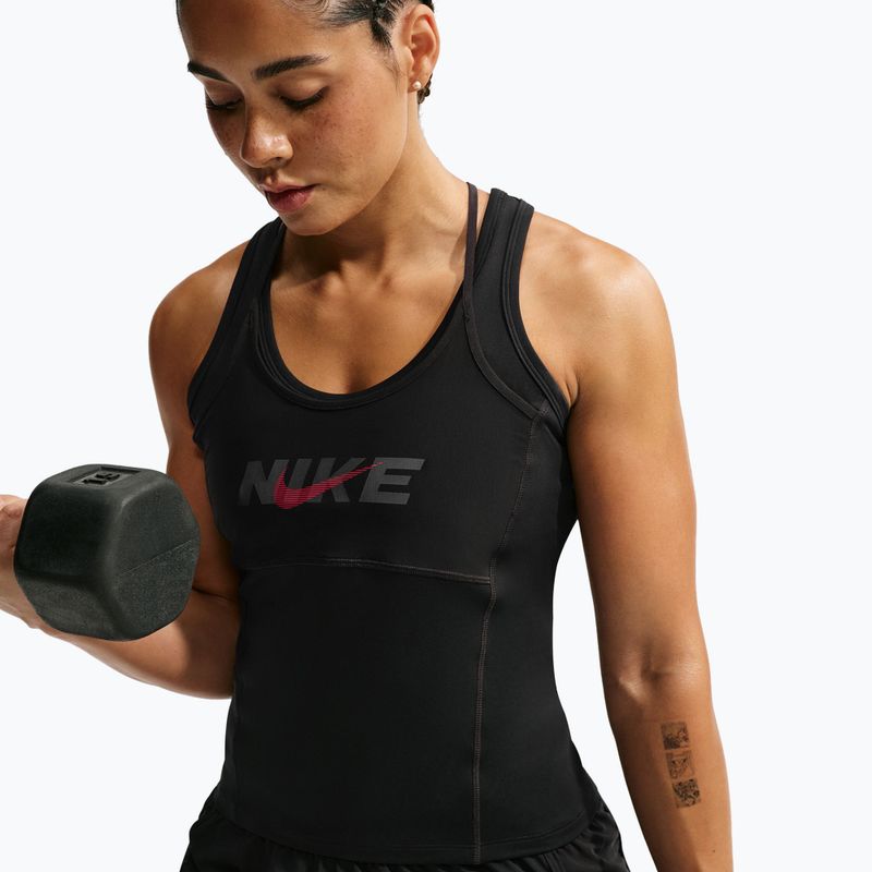 Футболка для тренувань жіноча Nike One black/black/university red/white 5