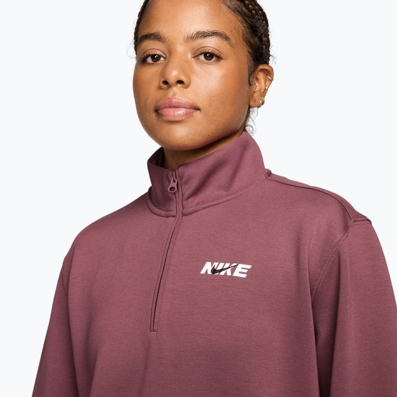 Кофта тренувальна жіноча Nike Studio Fleece Sport pink smoke/mystic dates/white 3
