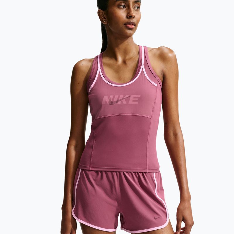 Шорти для тренувань жіночі Nike One pink smoke/pink rise/mystic dates 4
