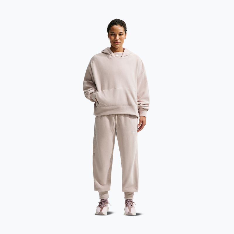 Кофта тренувальна жіноча Nike One Therma-FIT Oversized cream Ii/white 2