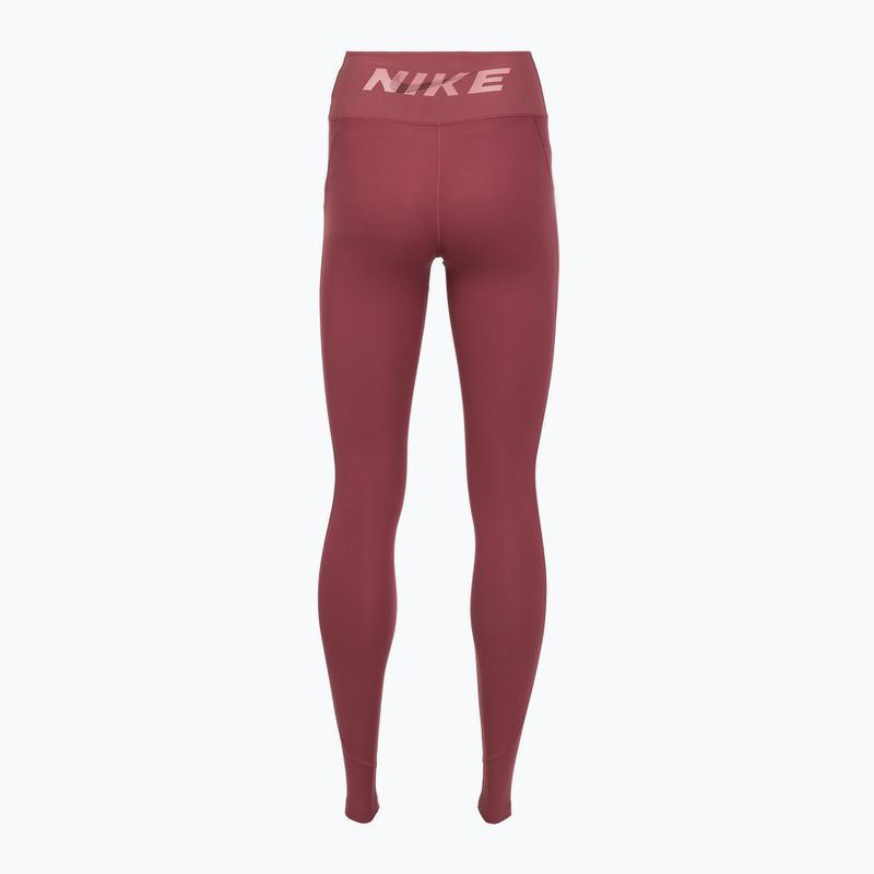 Легінси жіночі Nike One pink smoke/pink smoke/pink rise/white 8