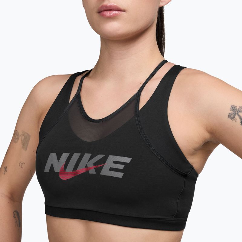 Бюстгальтер для тренувань Nike One black/smoke grey/university red 3
