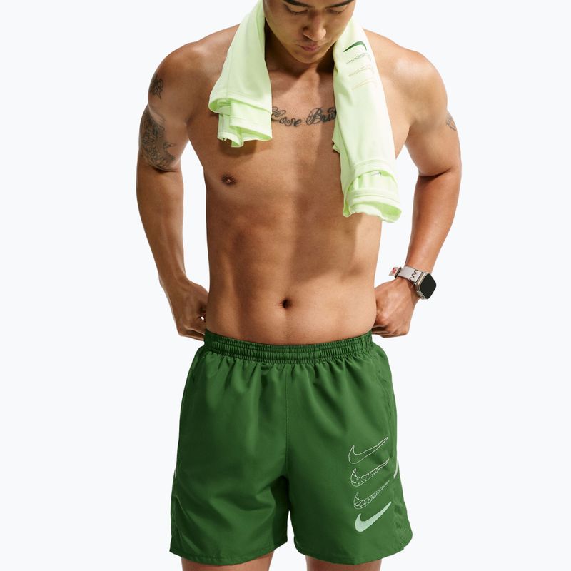 Шорти для бігу чоловічі Nike Miler forest green 5