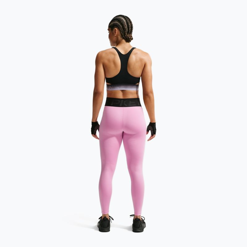 Легінси для тренувань жіночі Nike Pro Sculpt High-Waisted 7/8 pink rise/black/black 3