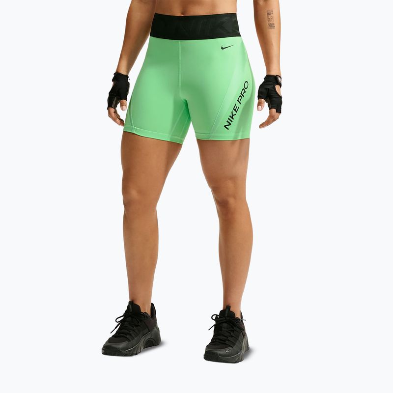 Шорти для тренувань жіночі Nike Pro Sculpt illusion green/cucumber calm/black/black 7