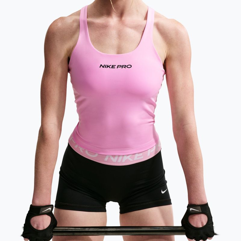 Футболка для тренувань жіноча Nike Pro Sculpt pink rise/black 4