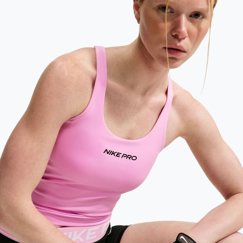 Футболка для тренувань жіноча Nike Pro Sculpt pink rise/black 5