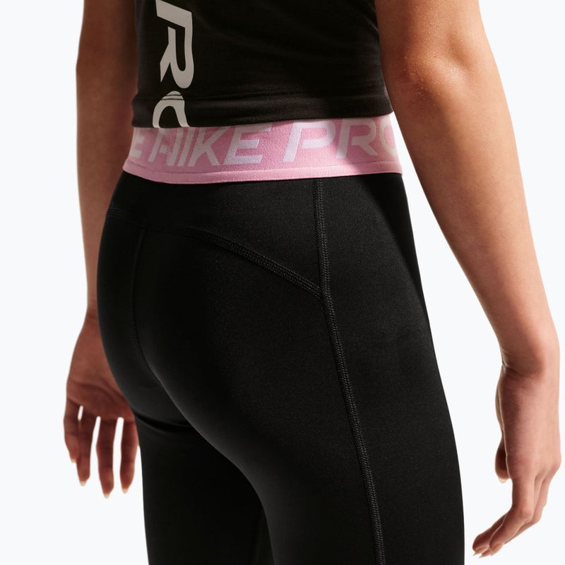 Легінси дитячі Nike Pro Dri-FIT black/pink rise/white 4