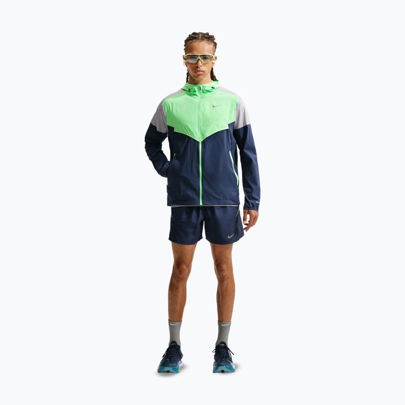 Куртка для бігу чоловіча Nike Impossibly Light Windrunner midnight navy/illusion green/wolf grey 2