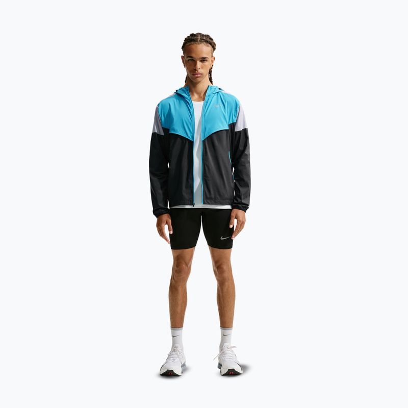 Куртка для бігу чоловіча Nike Impossibly Light Windrunner black/light current blue/wolf grey 2