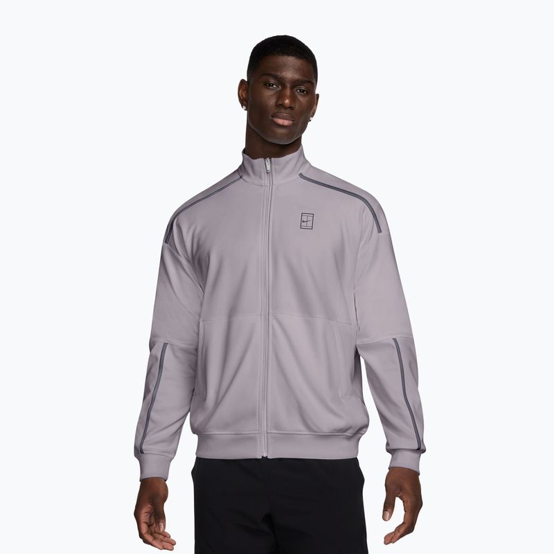 Кофта тенісна чоловіча Nike Court Heritage silver lilac/gridiron