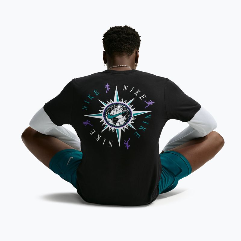Футболка для бігу чоловіча Nike Dri-Fit Graphic black/action grape 5