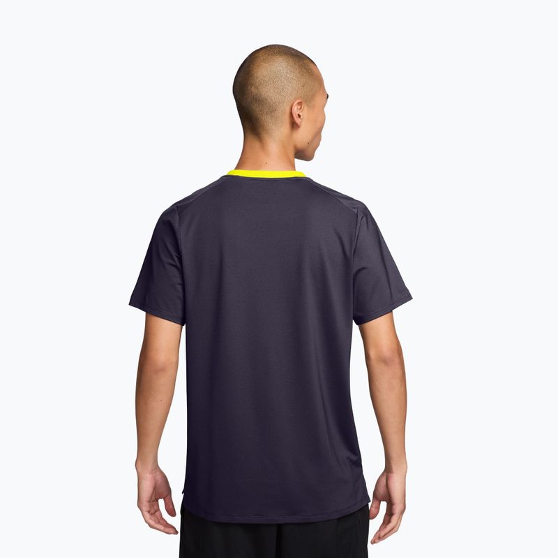 Футболка тенісна чоловіча Nike Court Advantage purple dynasty/lemon venom/lemon venom 2