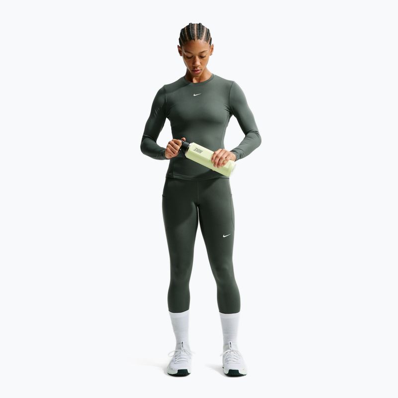 Лонгслів для тренувань жіночий Nike One Fitted camo green/white 2