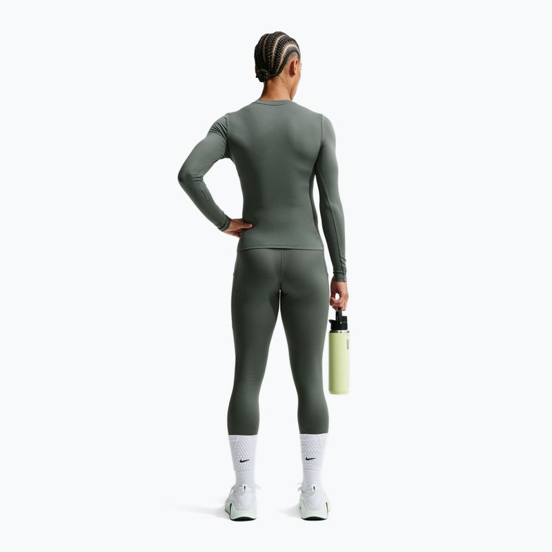 Лонгслів для тренувань жіночий Nike One Fitted camo green/white 3