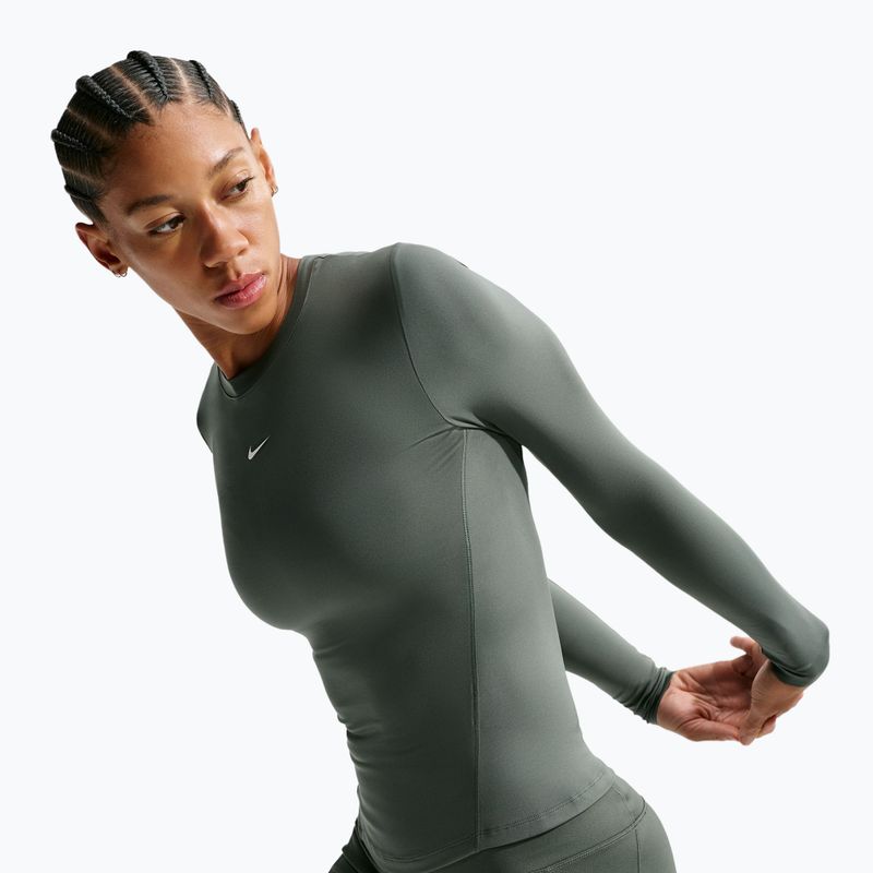 Лонгслів для тренувань жіночий Nike One Fitted camo green/white 4