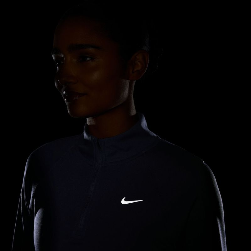 Лонгслів для бігу жіночий Nike Tempo Swoosh Run Dri-Fit 1/4-Zip LS gridiron/white 4