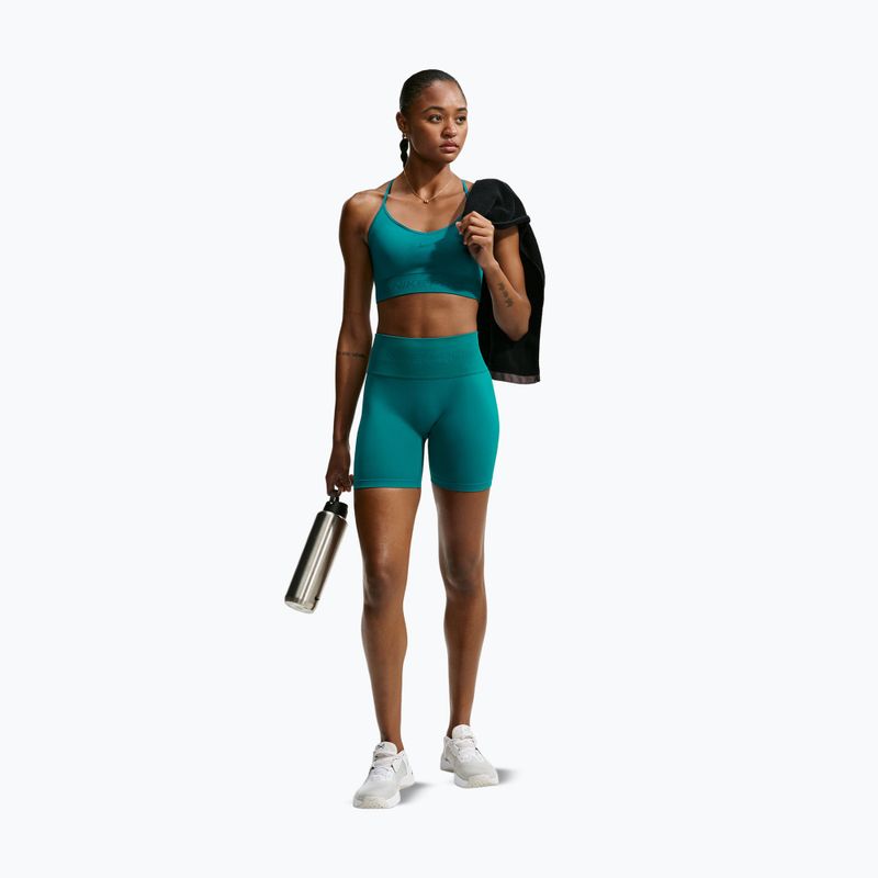 Шорти жіночі Nike Pro Seamless High-Waisted Biker 5" bright spruce 2