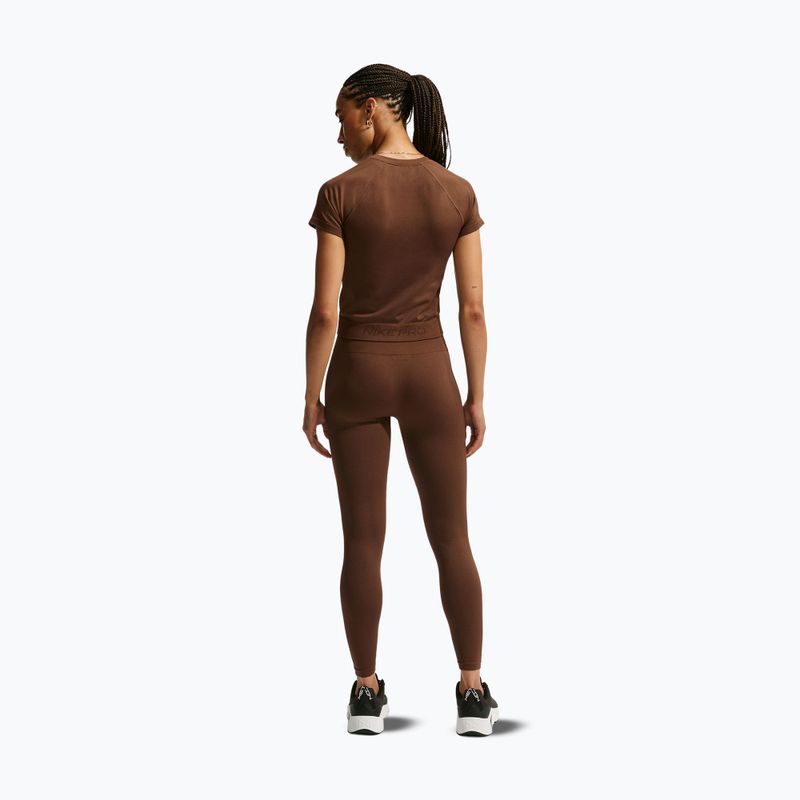 Футболка для тренувань жіноча Nike Pro Seamless Dri-Fit SS cacao wow 3