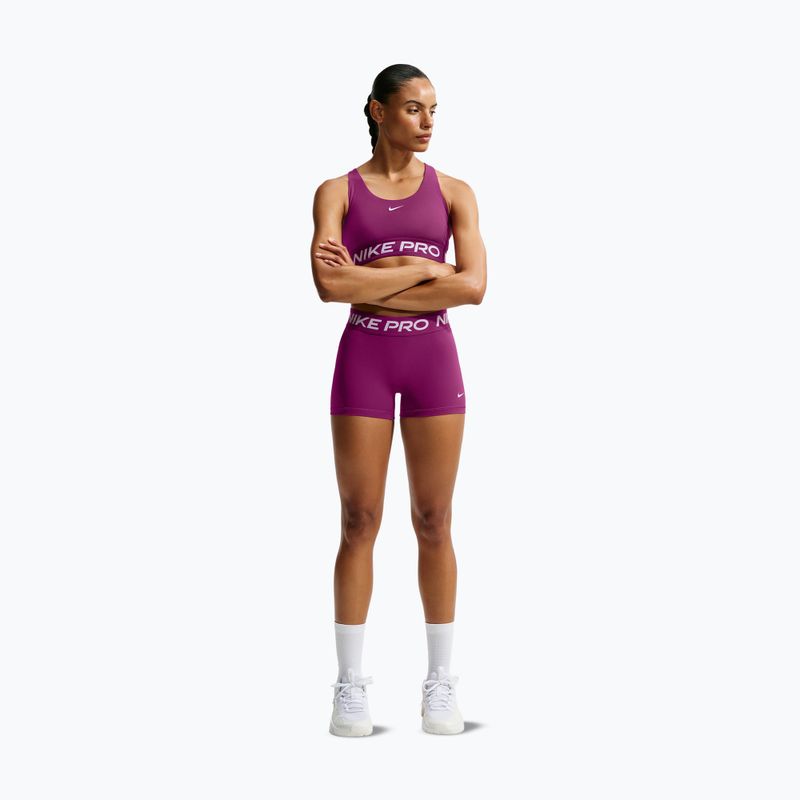Шорти жіночі Nike Pro Mid-Rise Biker 3" true berry/white 2