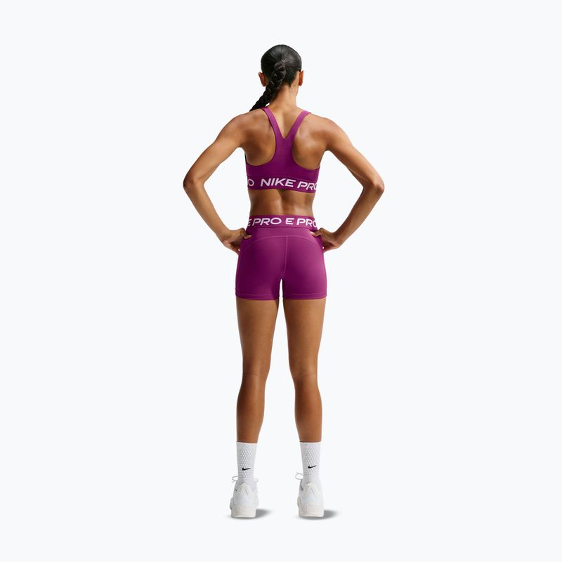Шорти жіночі Nike Pro Mid-Rise Biker 3" true berry/white 3