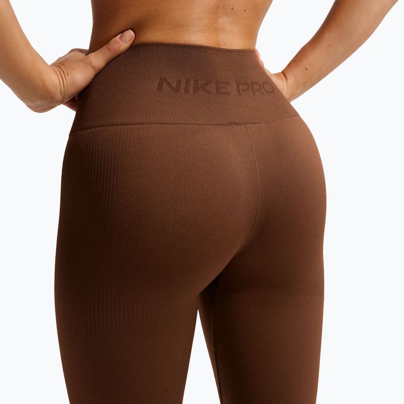 Легінси жіночі Nike Pro Seamless High-Waisted 7/8 cacao wow 5