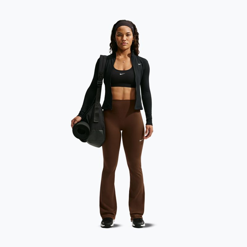 Легінси жіночі Nike One High Waisted Flared cacao wow/white 2
