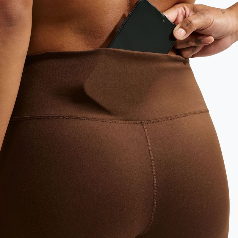Легінси жіночі Nike One High Waisted Flared cacao wow/white 5