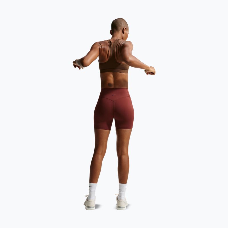 Спортивний бюстгальтер жіночий Nike Swoosh Medium Support cacao wow/white 3