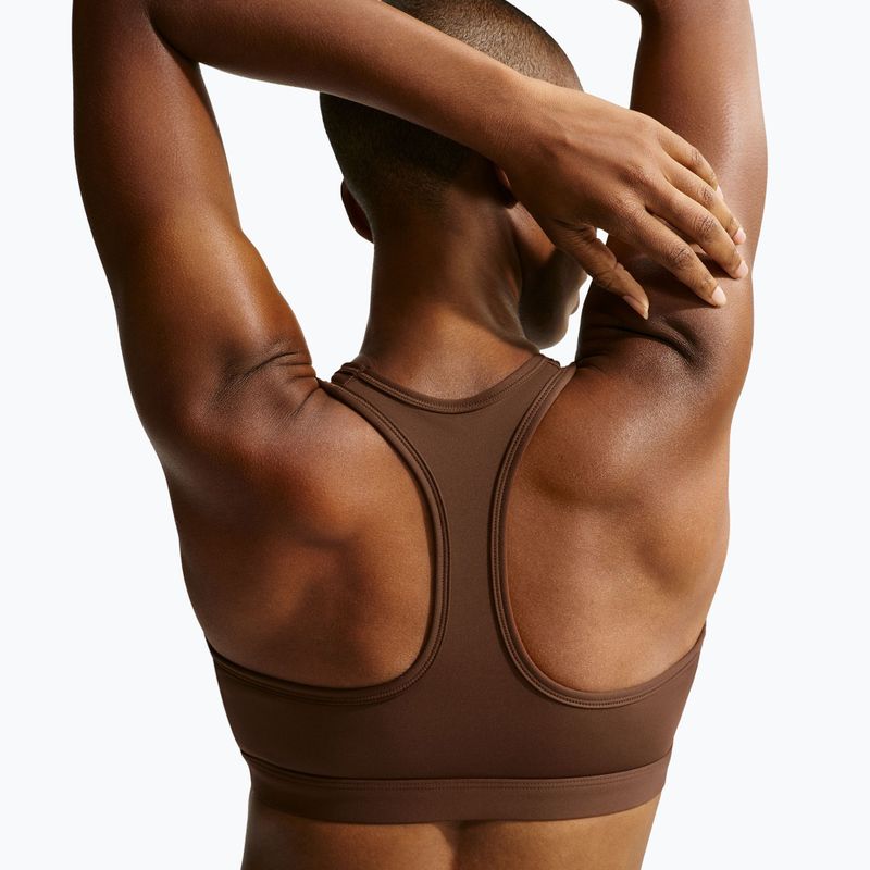 Спортивний бюстгальтер жіночий Nike Swoosh Medium Support cacao wow/white 5