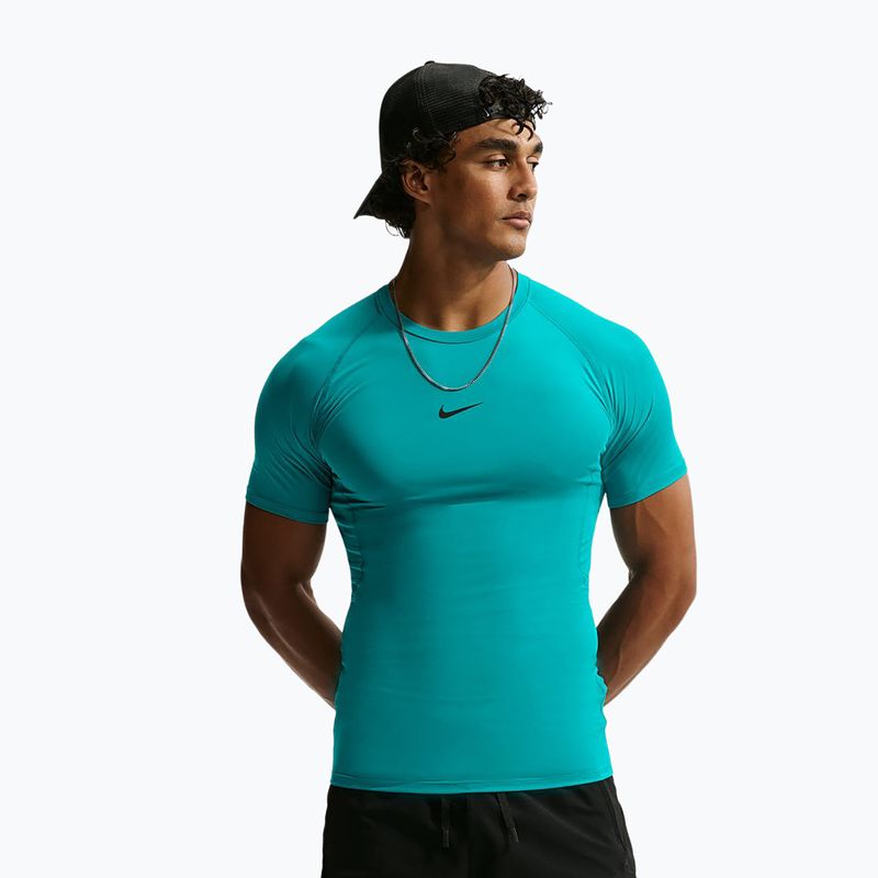 Футболка для тренувань чоловіча Nike Pro Dri-Fit Tight SS Fitness energy/black