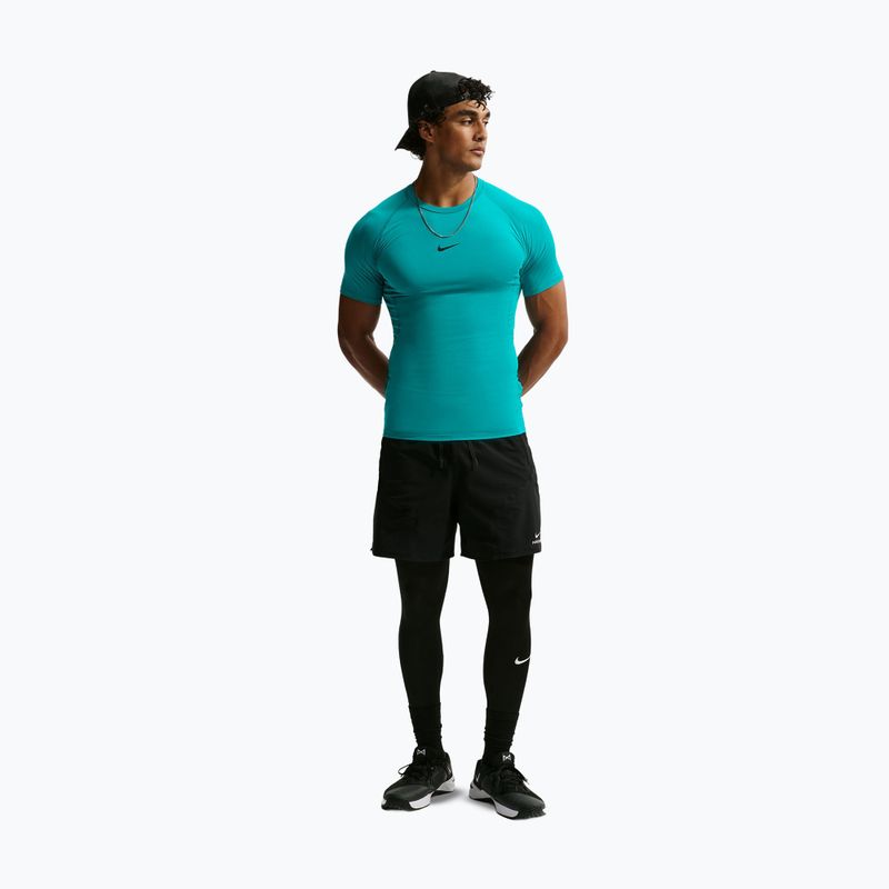 Футболка для тренувань чоловіча Nike Pro Dri-Fit Tight SS Fitness energy/black 2