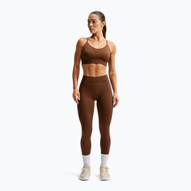 Спортивний бюстгальтер жіночий Nike Pro Seamless Light Support Sports Bra cacao wow 2