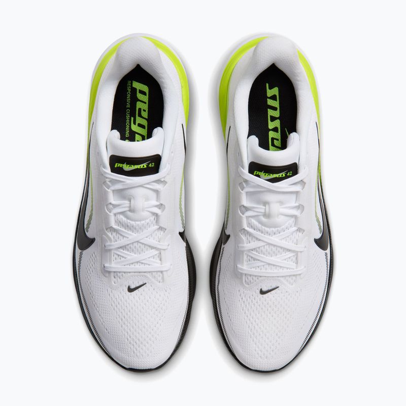 Кросівки для бігу чоловічі Nike Pegasus 42 white/lemon venom/white/black 4