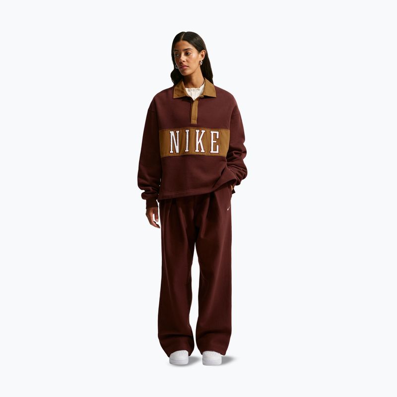 Кофта жіноча Nike Studio Fleece Medium Weight mystic dates/light british tan/sail 2
