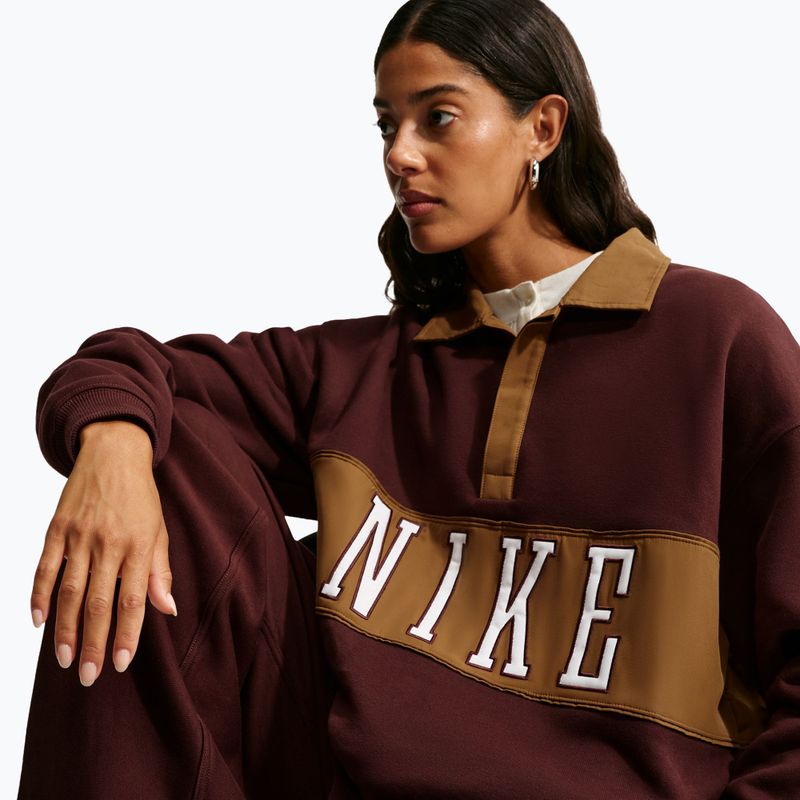 Кофта жіноча Nike Studio Fleece Medium Weight mystic dates/light british tan/sail 4