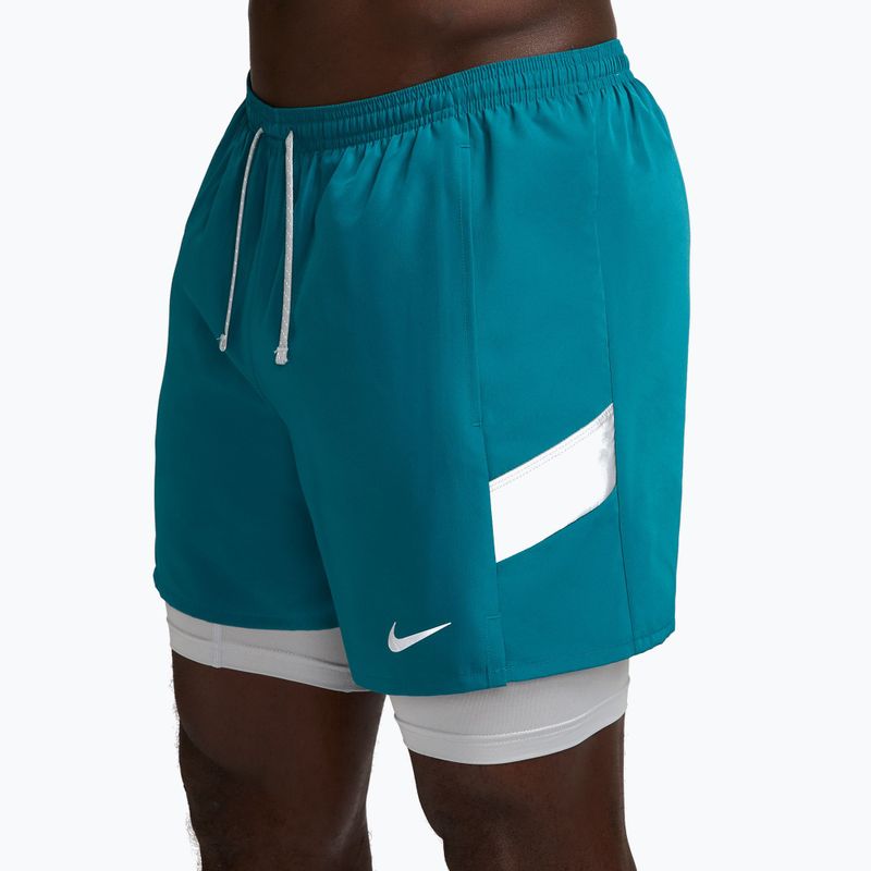 Шорти для бігу чоловічі Nike Miler Dri-Fit 2in1 5" bright spruce 3
