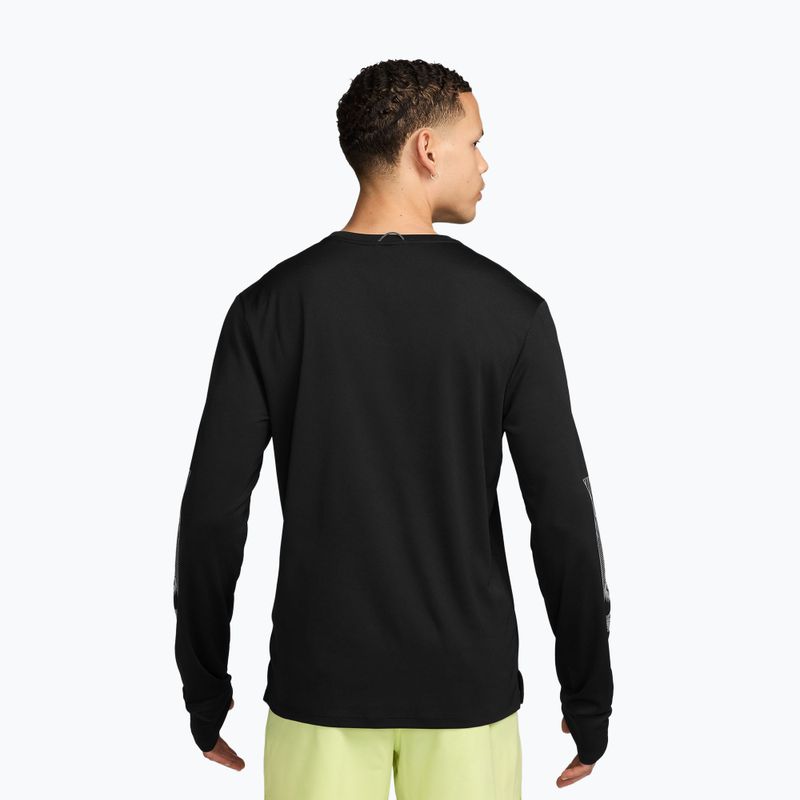 Лонгслів для бігу чоловічий Nike Miler black 2