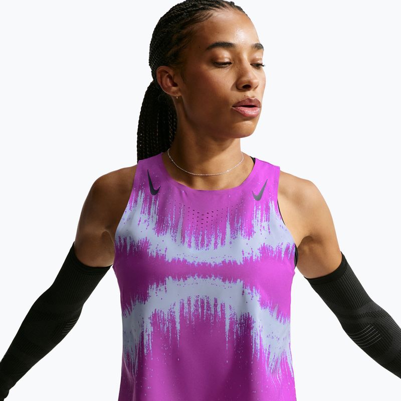 Футболка для бігу жіноча Nike AeroSwift vivid purple/purple dynasty 4