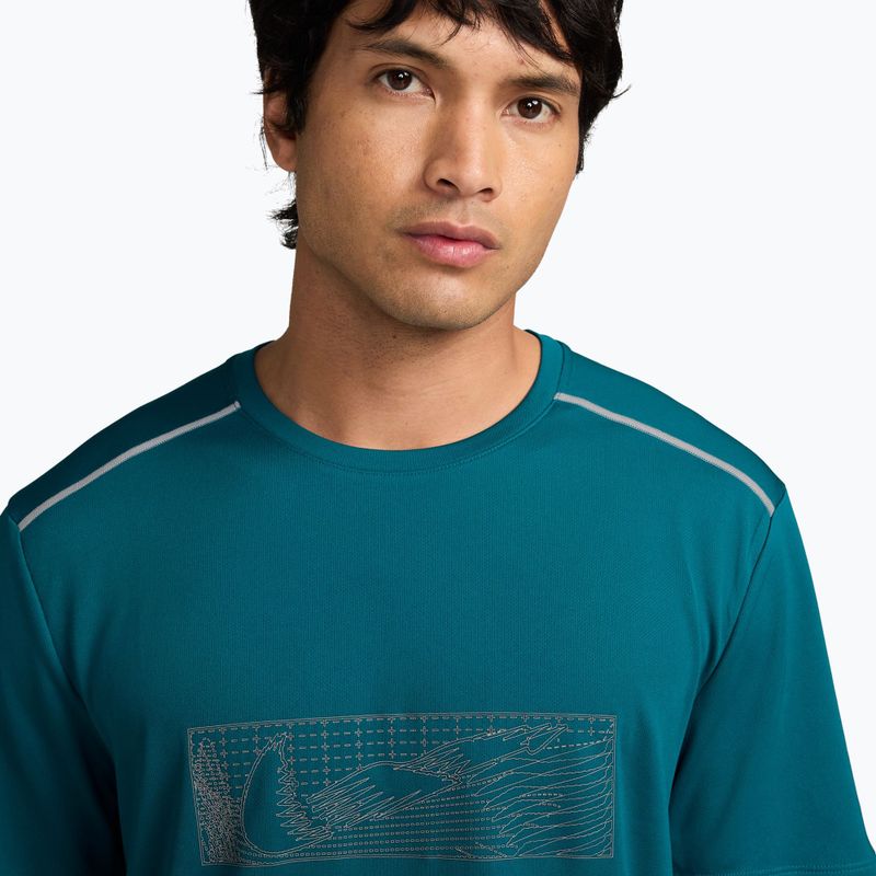 Футболка для бігу чоловіча Nike Miler bright spruce 3