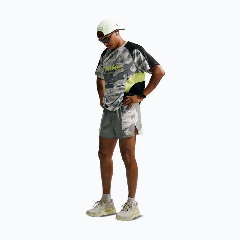 Шорти для бігу чоловічі Nike Dri-Fit 4" smoke grey/black/light lemon twist 2