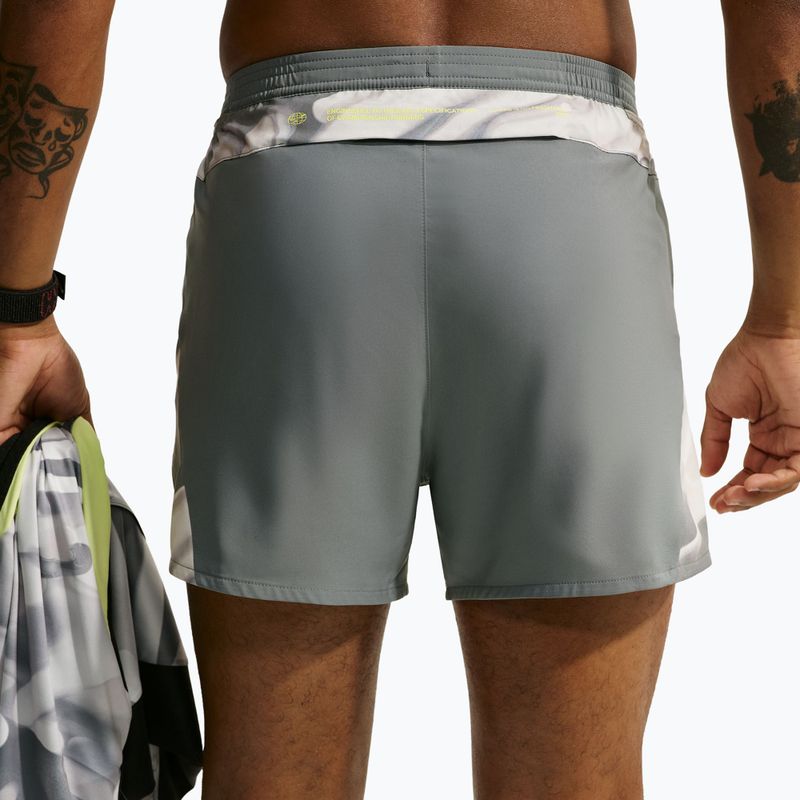 Шорти для бігу чоловічі Nike Dri-Fit 4" smoke grey/black/light lemon twist 5
