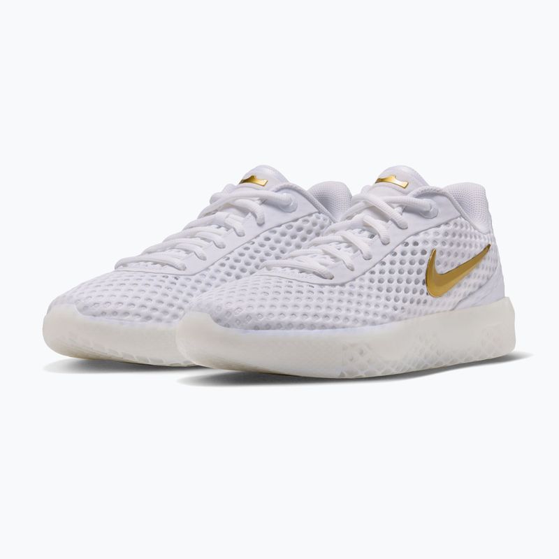Кросівки для баскетболу чоловічі Nike LeBron Witness X white/white/photon dust/metallic gold 2
