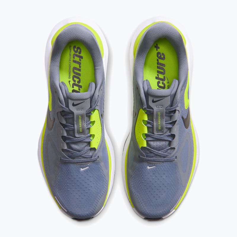 Кросівки для бігу чоловічі Nike Structure Plus Cool Grey/Lemon Venom/White/Black 4