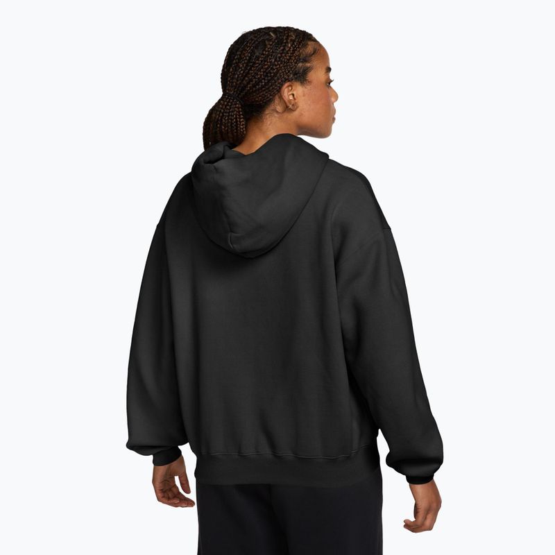 Кофта жіноча Nike Studio Fleece Medium Weight Oversized Full Zip total black/sail 2