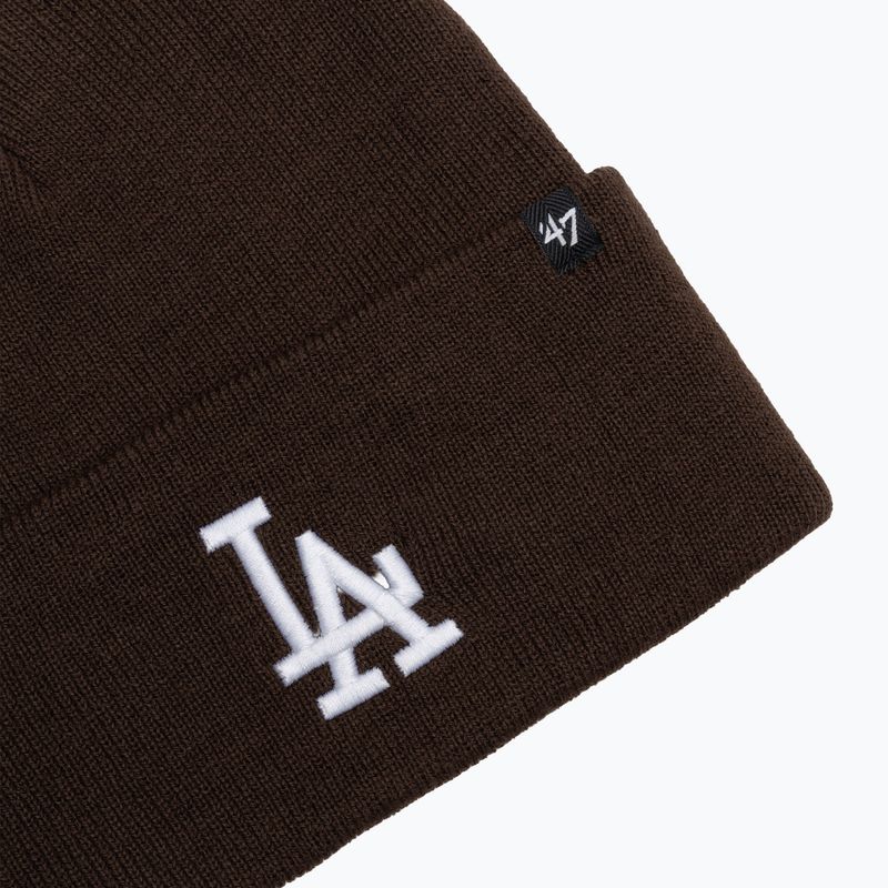 Шапка зимова 47 Brand MLB Los Angeles Dodgers Sox Haymaker brown 3