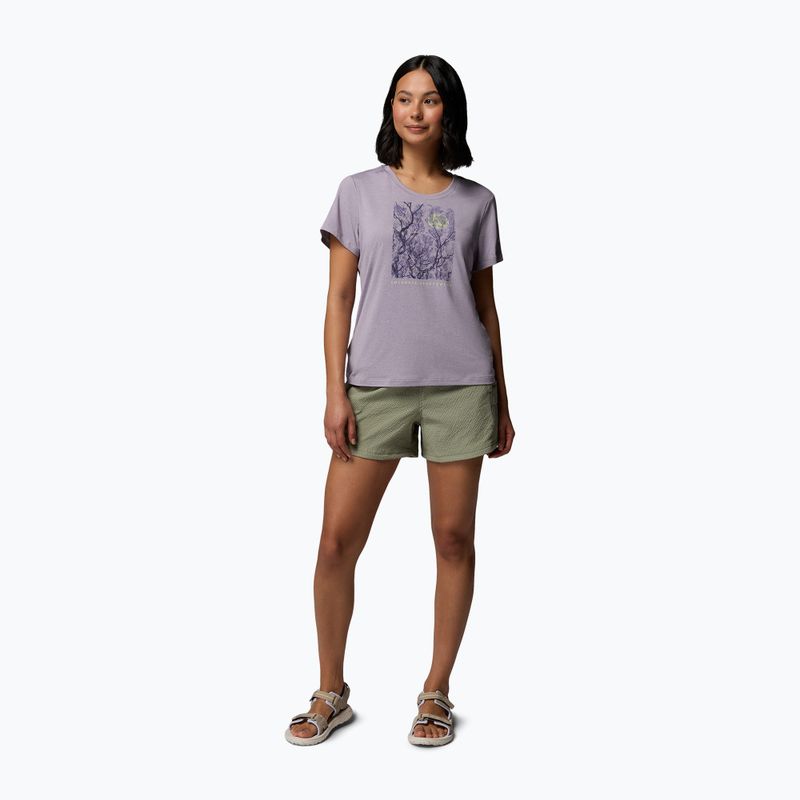 Футболка жіноча Columbia Parsons Point Scoop Tee lavender pearl heather/canopy view 2